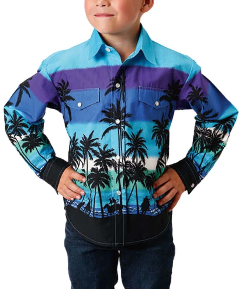 Roper Boys' Scenic Snap Shirt 1 Roper Boys' Scenic Snap Shirt
