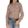 Roper Girls' Frontier Floral Snap Shirt
