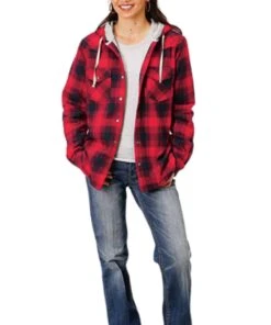 Roper Women's Thermal Lined Flannel Shacket -Apparel Line Shop 03 098 0119 1695 a