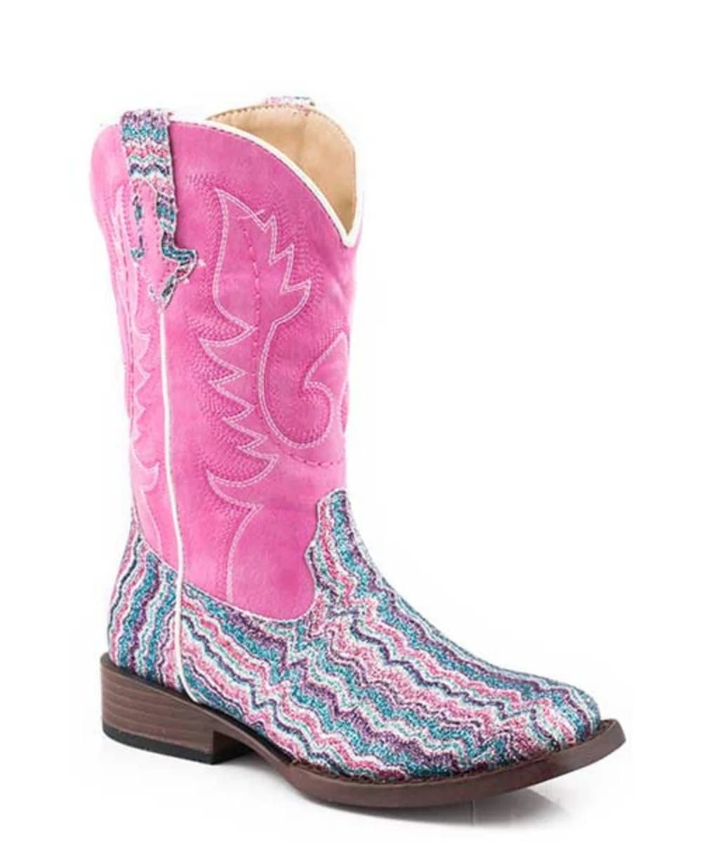 Roper Girls' Glitter Waves Bling Boot 1 Roper Girls' Glitter Waves Bling Boot