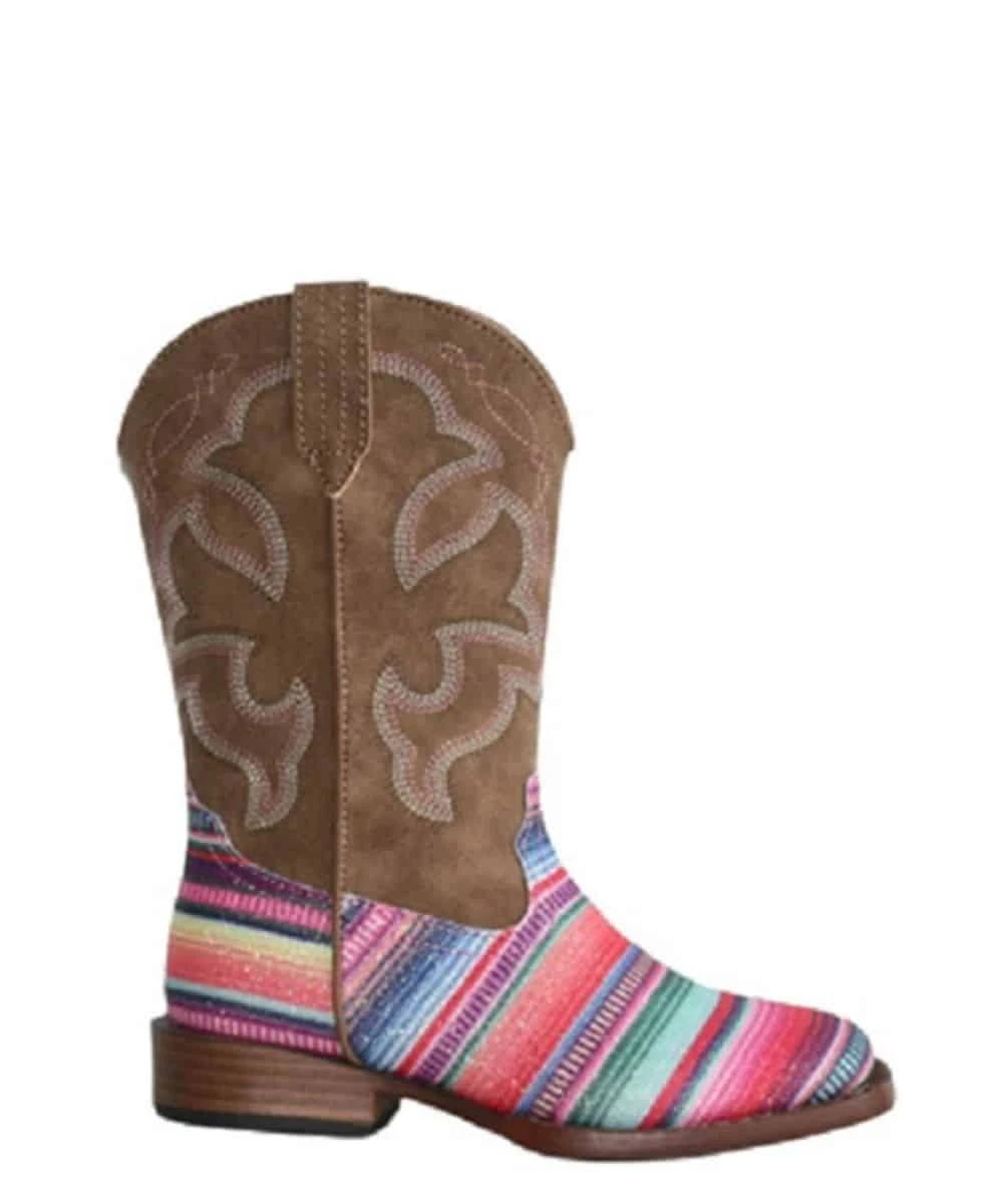 Roper Girls' Glitter Serape Boots 1 Roper Girls' Glitter Serape Boots