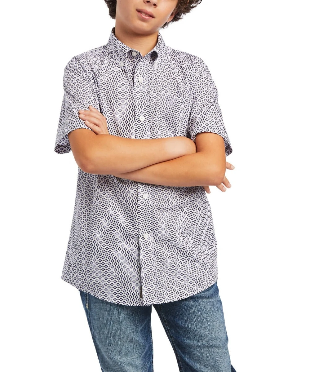Ariat Boys' Brecken Classic Fit Button Down Shirt 1 Ariat Boys' Brecken Classic Fit Button Down Shirt