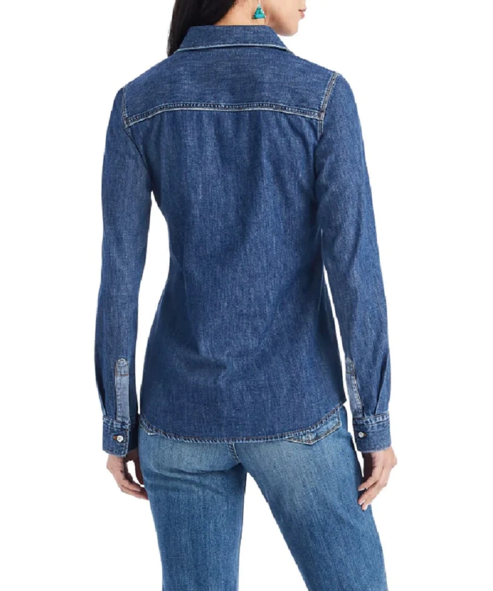 Ariat Women's Farriday Denim Button Down Shirt 2 Ariat Women's Farriday Denim Button Down Shirt - Image 2