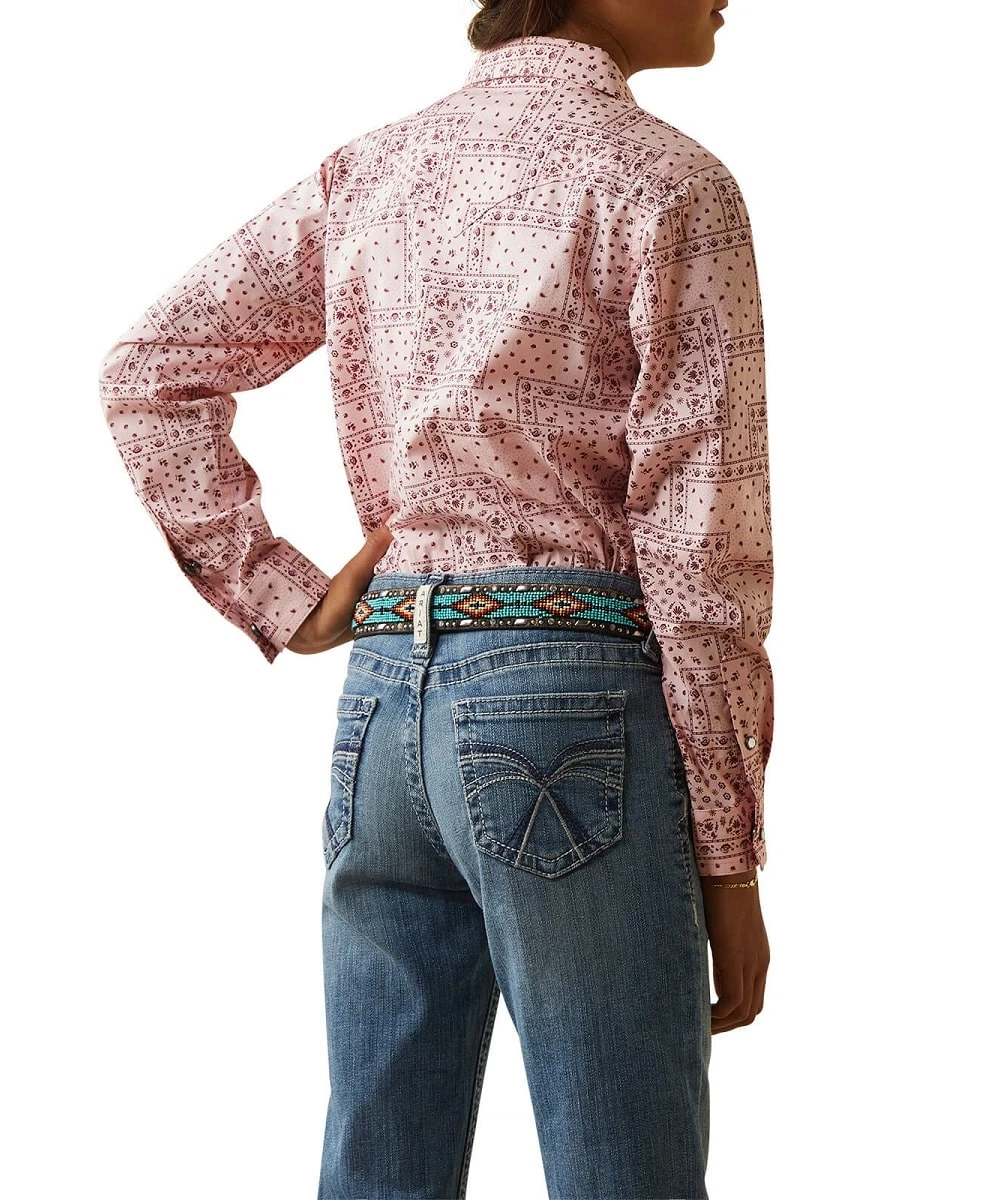 Ariat Girls' Paisley Snap Shirt 2 Ariat Girls' Paisley Snap Shirt - Image 2