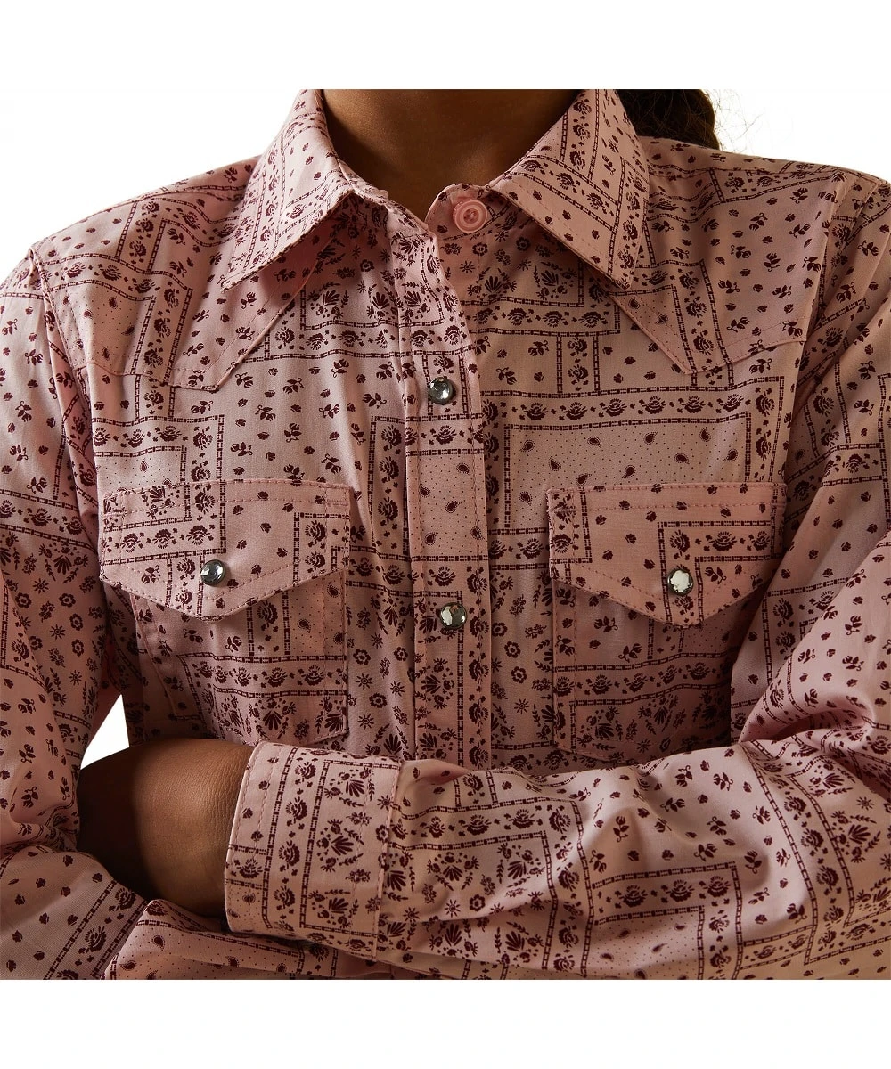 Ariat Girls' Paisley Snap Shirt 3 Ariat Girls' Paisley Snap Shirt - Image 3