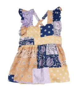 Wrangler Baby Girls' Ruffle Patchwork Dress