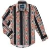Wrangler Boys' Checotah Print Snap Shirt