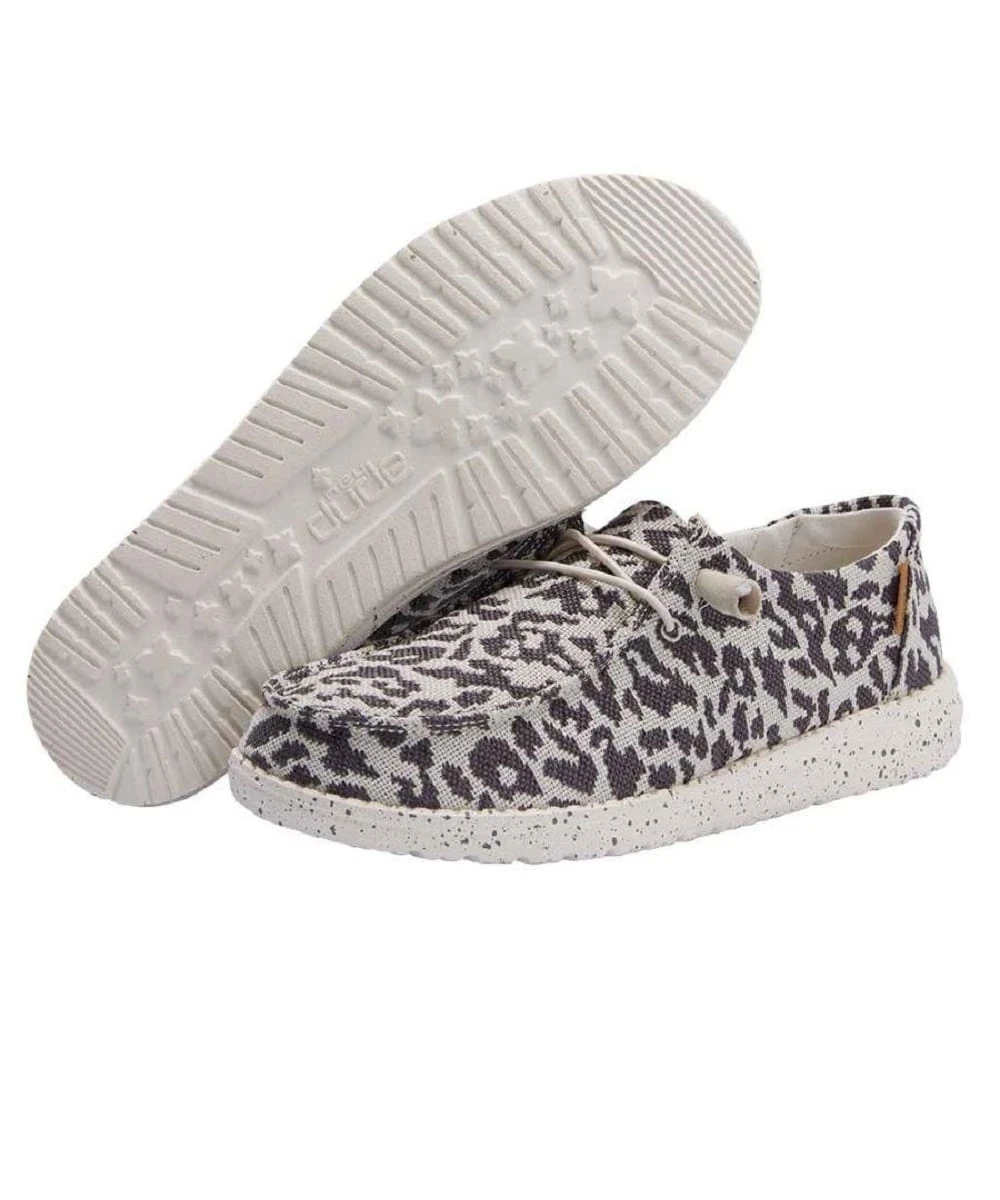 Hey Dude Women's Cheetah Grey Wendy Woven Shoe 1 Hey Dude Women's Cheetah Grey Wendy Woven Shoe