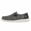 Hey Dude Women's Zebra Black Stripe Wendy Woven Shoe
