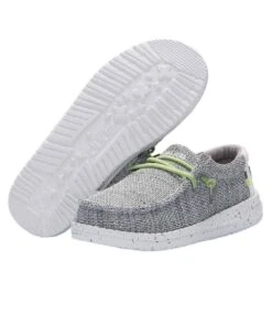 Hey Dude Youth Stone White Wally Sox Shoe