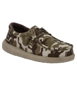 Hey Dude Youth Camo Flag Wally Shoe