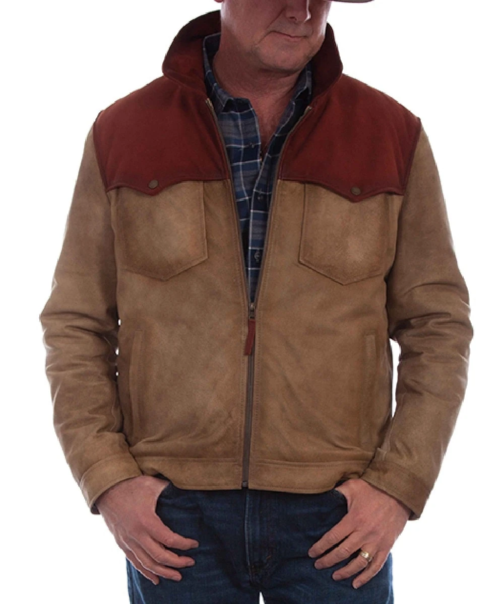 Scully Men's Tan Suede Jacket 1 Scully Men's Tan Suede Jacket