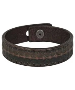 Trenditions Women's Justin Tooled Leather Bracelet