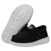 Hey Dude Toddler Black Wally Slub Canvas Shoe