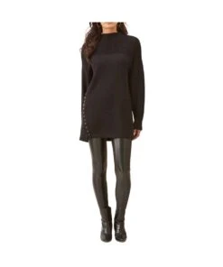 Charlie Paige Women's Funnel Neck Tunic