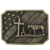 Montana Silversmiths Patriot Christian Cowboy Attitude Buckle