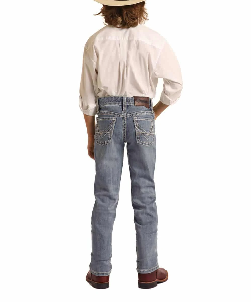 Rock & Roll Cowboy Boys' Revolver Straight Jean 2 Rock & Roll Cowboy Boys' Revolver Straight Jean - Image 2