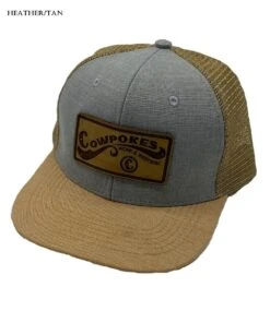 Brandin Iron Cowpokes Patch Cap -Apparel Line Shop CWWPATCH TAN 2A