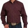 Cinch Men's Purple Paisley Button Down Shirt