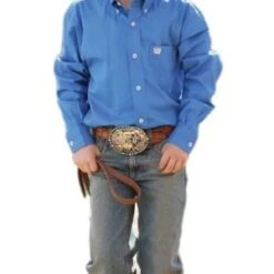 Cinch Boys' Blue Button Down Shirt