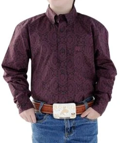 Cinch Boys' Paisley Button Down Shirt