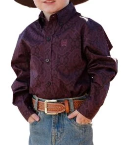 Cinch Infant Boys' Paisley Western Button Down Shirt