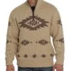 Cinch Men's 1/4 Zip Aztec Print Sweater
