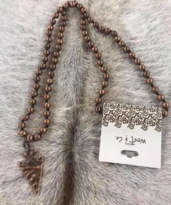 West & Co. Women's Copper Arrowhead Necklace