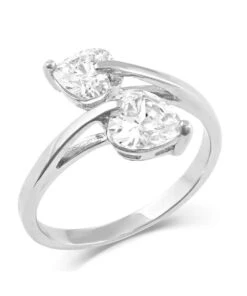 Montana Silversmiths Women's Lily Pad Crystal Wrap Ring