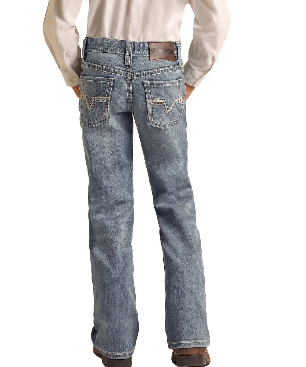 Panhandle Boys' Leather V Pocket Jean 2 Panhandle Boys' Leather V Pocket Jean - Image 2