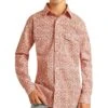 Rock & Roll Cowboy Boys' Medallion Print Snap Shirt