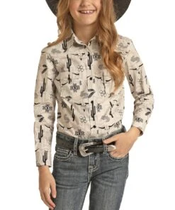 Panhandle Girls' Conversational Snap Shirt