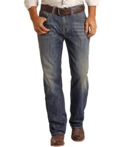 Rock & Roll Cowboy Men's Double Barrel Straight Bootcut Jean