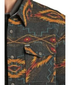Rock & Roll Cowboy Men's Aztec Shacket -Apparel Line Shop RRMO92R08L c