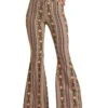 Rock & Roll Cowgirl Women's High Rise Aztec Bell Bottom Jean