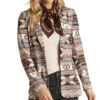 Rock & Roll Cowgirl Women's Aztec Printed Blazer