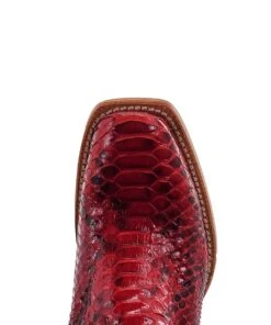 R. Watson Women's Red And Black Python Boot -Apparel Line Shop RWL7213 1 toe