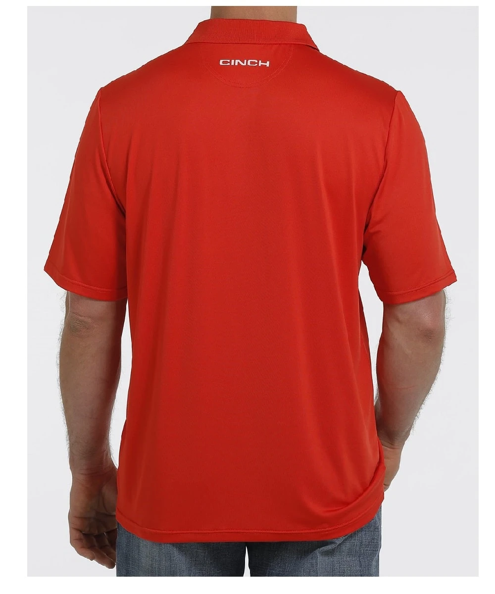Cinch Men's Red Arenaflex Polo Shirt 2 Cinch Men's Red Arenaflex Polo Shirt - Image 2