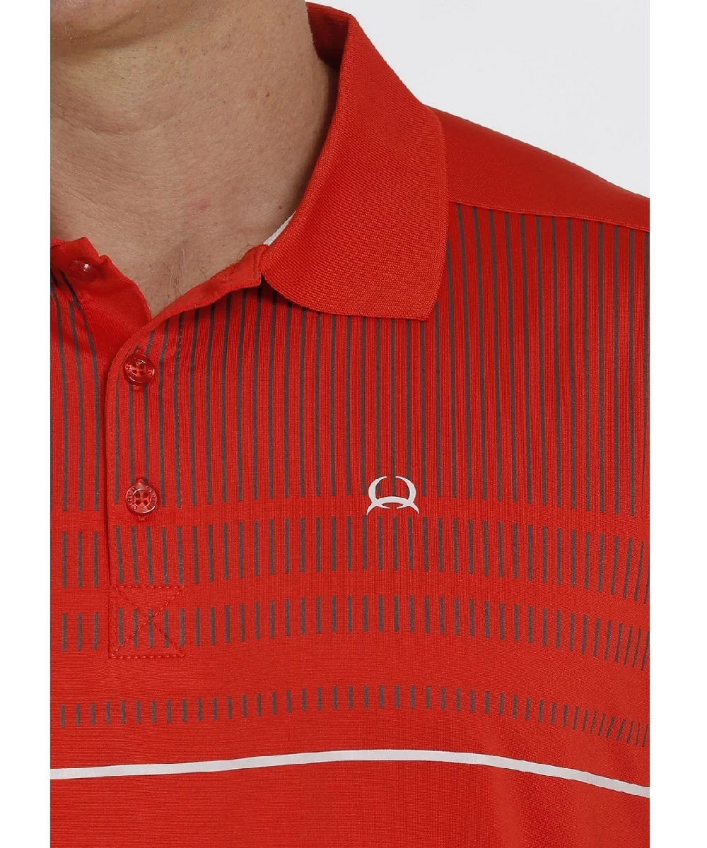 Cinch Men's Red Arenaflex Polo Shirt 3 Cinch Men's Red Arenaflex Polo Shirt - Image 3