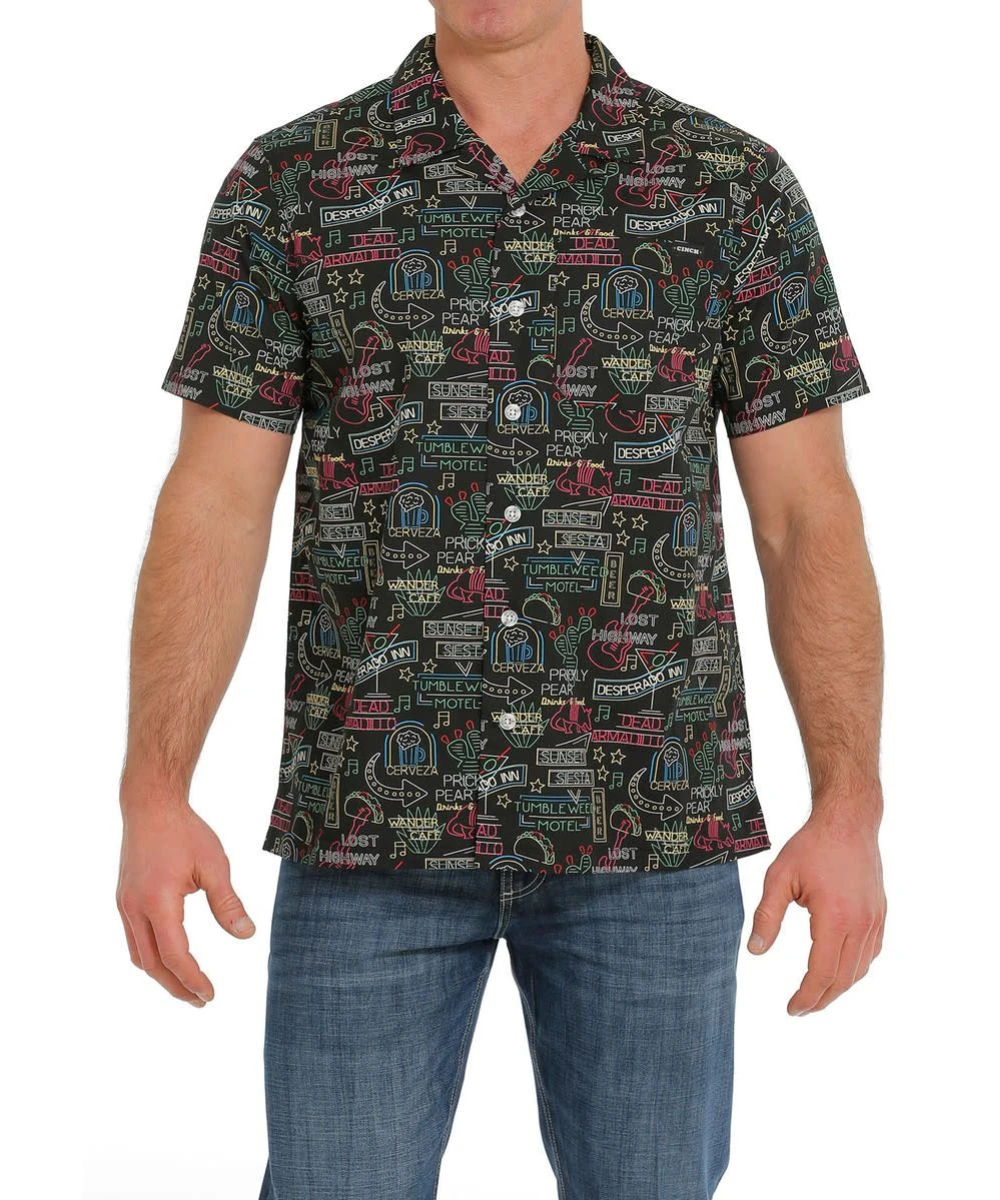 Cinch Men's Button Down Camp Shirt 1 Cinch Men's Button Down Camp Shirt
