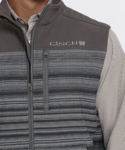 Cinch Men's Gray Bonded Vest 5 Cinch Men's Gray Bonded Vest -Apparel Line Shop mwv1563002 c