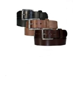 Gingerich Leather Men's Smooth Black Leather Gun Belt