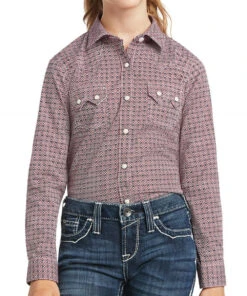 Ariat Girls' Real Modern Mosaic Shirt