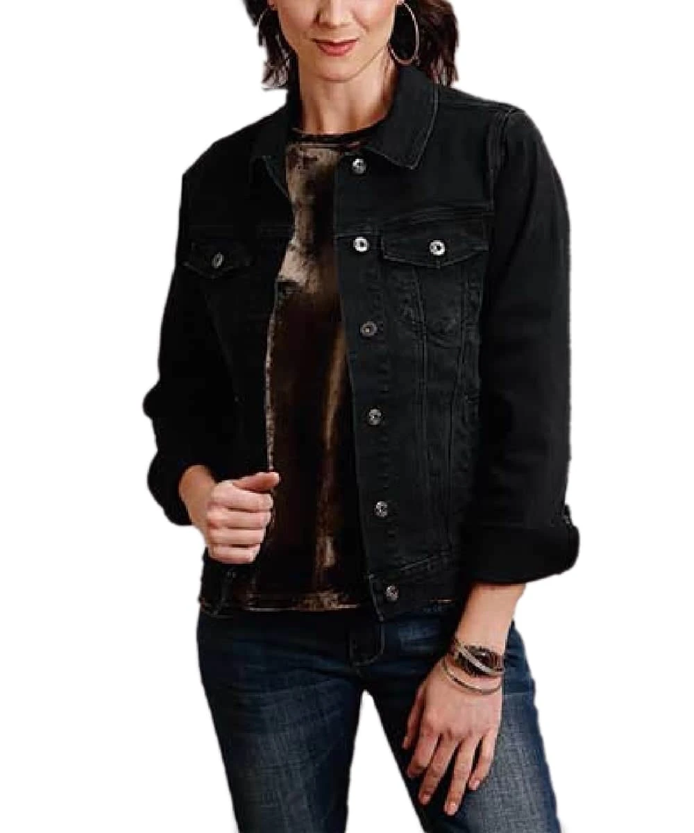 Roper Women's Black Denim Jacket 1 Roper Women's Black Denim Jacket
