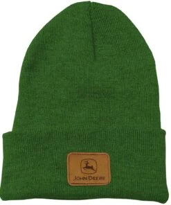 John Deere Men's Green Cuffed Beanie