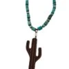J. Forks Designs Women's Imperial Jasper Cactus Necklace