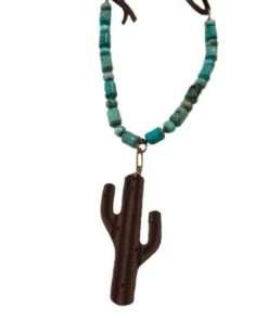 J. Forks Designs Women's Imperial Jasper Cactus Necklace
