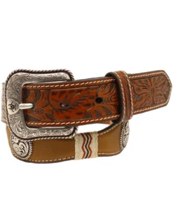 Ariat Boys' Scalloped Embossed Tabs Belt