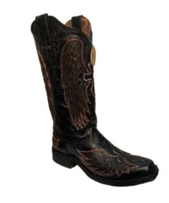 Corral Women's Black Wings And Cross Inlay Boot