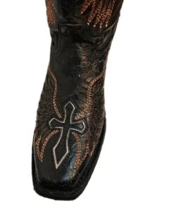 Corral Women's Black Wings And Cross Inlay Boot -Apparel Line Shop products A3797 toe a